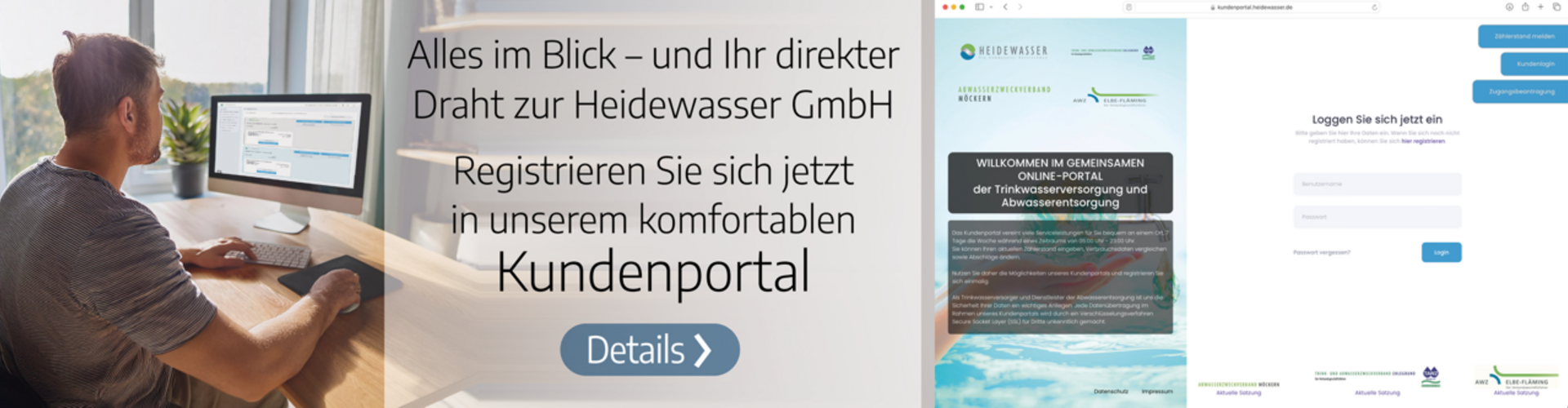 heidewasser kundenportal slider